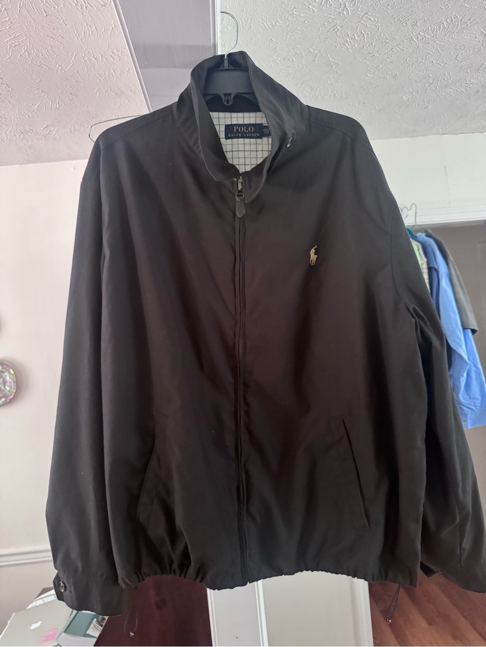 Black Polo Zip Up Jacket XXL